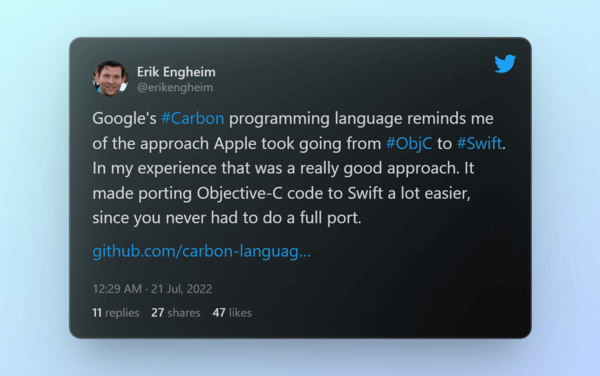 Carbon: Google programming language as a C++ successor